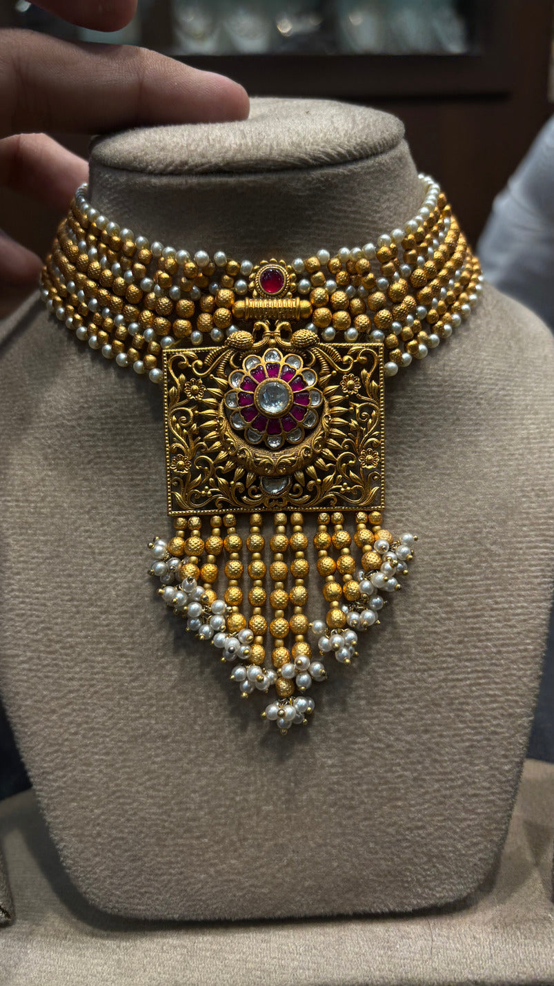 Rajwadi Moti Choker